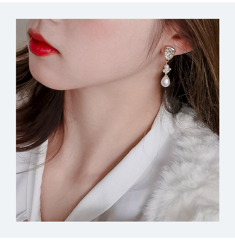 Ivy French Style Baroque Drop Earrings - Modingo Modingo