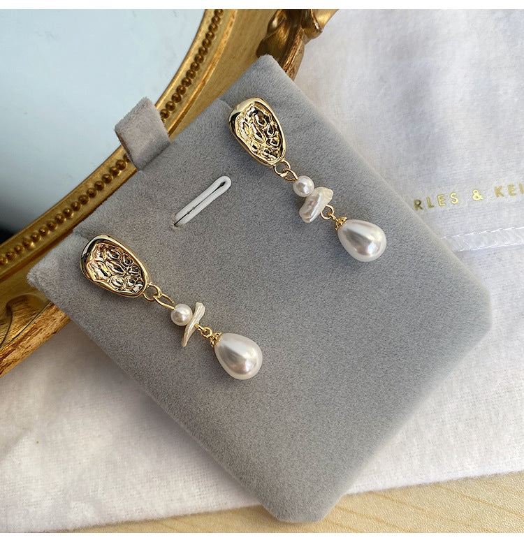 Ivy French Style Baroque Drop Earrings - Modingo Modingo