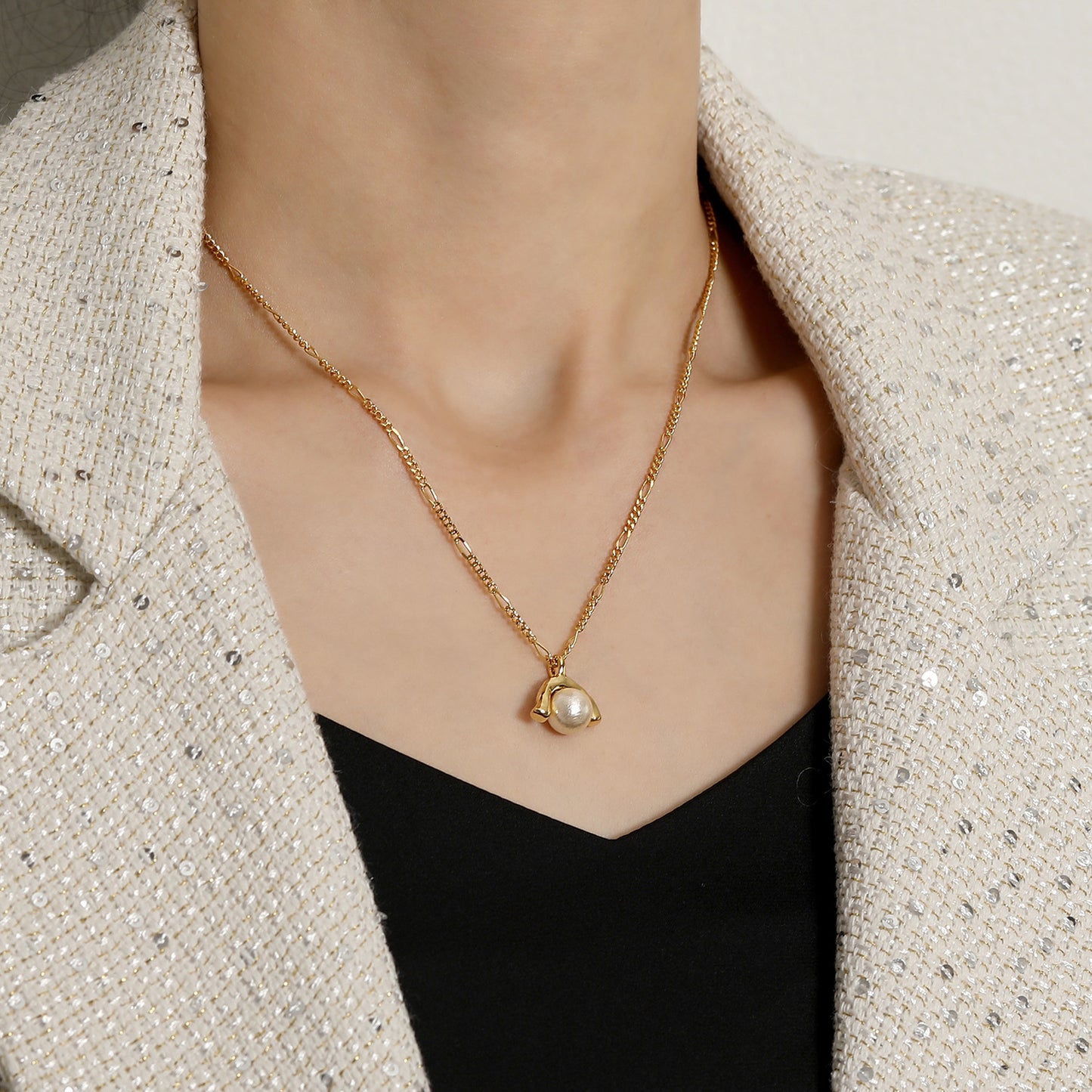 Cotton Pearl Pendant Necklace - Modingo Modingo