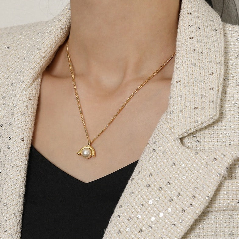 Cotton Pearl Pendant Necklace - Modingo Modingo