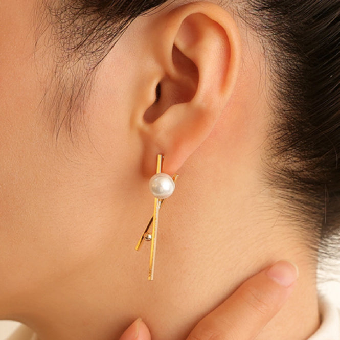 X Pearl Earrings - Modingo Modingo
