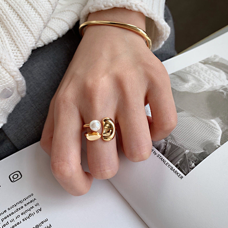 The Only | Flower pearl open ring - Modingo Modingo